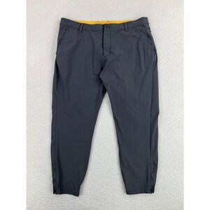 Avalon Golf Tour Jogger Pants Mens 36-XS Gray Stretch Tapered Ankle Zip Golfing